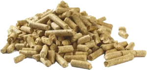 Witte houtpellets